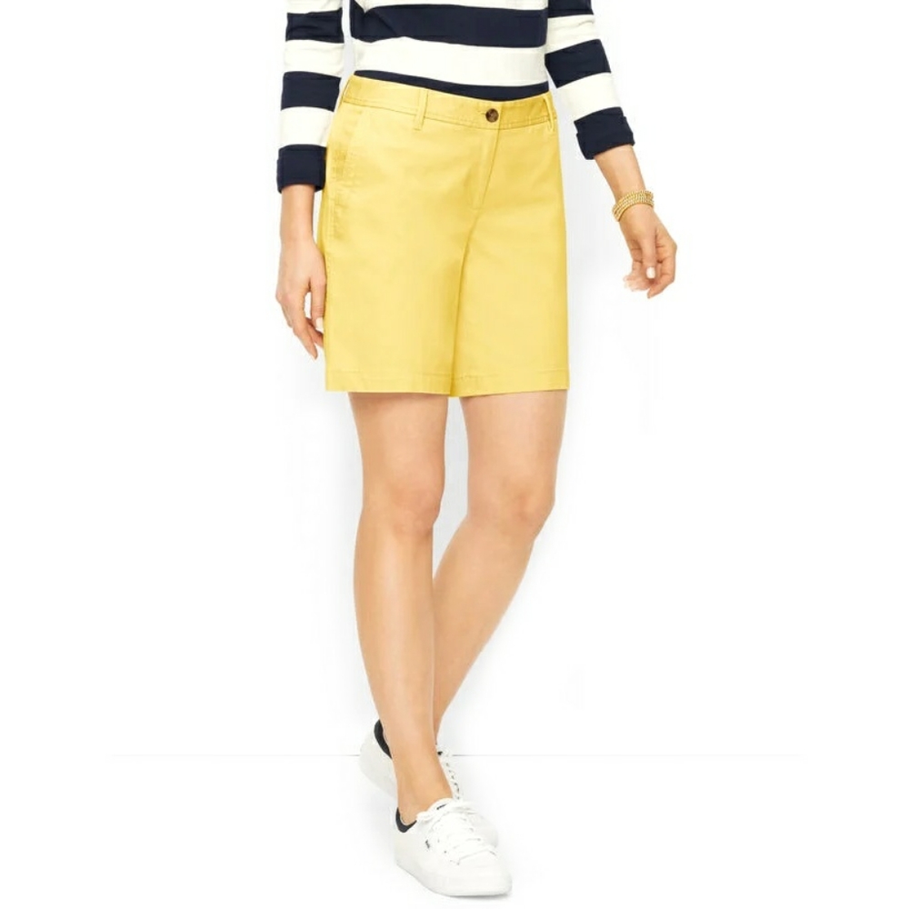 Talbots Girlfriends Chino Shorts Lemon Chiffon